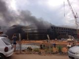 Arena Pantanal pega fogo e Bombeiros so acionados; <font color=blue> acompanhe e confira fotos </font>