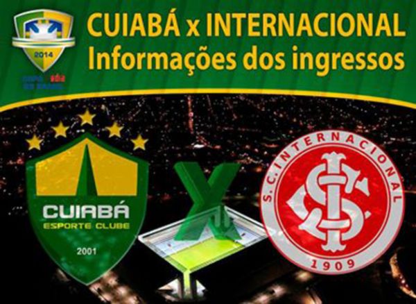 Ingressos para jogo entre Cuiab e Internacional comeam a ser vendidos na quarta-feira
