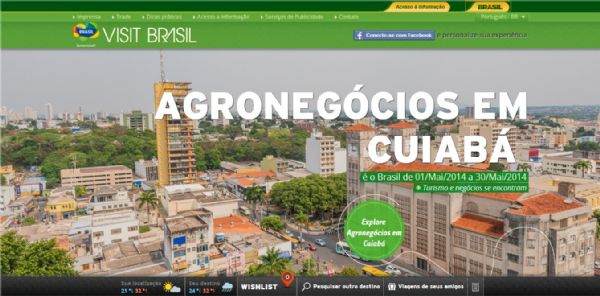 Embratur lança plataforma interativa para convidar turistas à Cuiabá