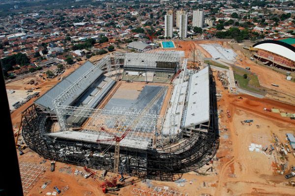 Arena Pantanal chegou a 85% da concluso, segundo dados da Secopa-MT