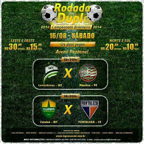 Jogos da rodada dupla na Arena Pantanal sero transmitidos para todo o Brasil;  veja 