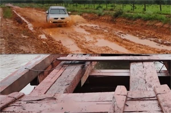 Atoleiros e estradas destruídas pelas chuvas em MT repercutem no Jornal Nacional