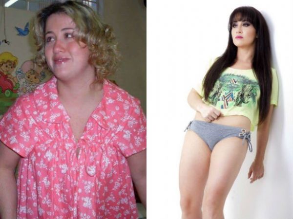 Antes e Depois. Leandra, de 35 anos, perdeu 30 quilos em um ano (Foto: Rodrigo Covolan/Leandra Mello