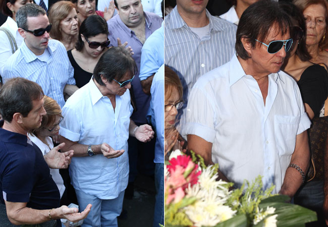 Roberto Carlos vai ao enterro da filha mais velha e incosolável chora muito  :: Notícias de MT | Olhar Direto