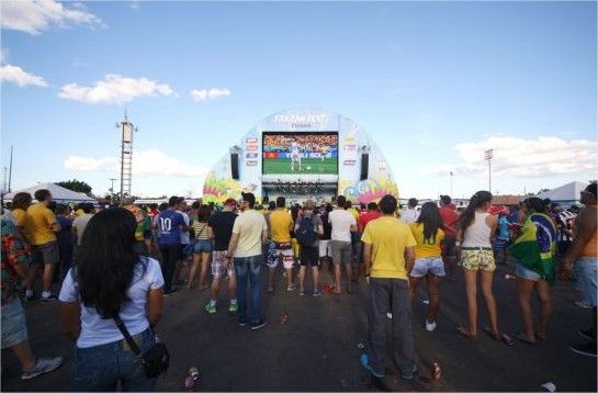 Fifa Fan Fest recebeu um pblico de aproximadamente 15 mil pessoas para a transmisso do jogo da final da Copa