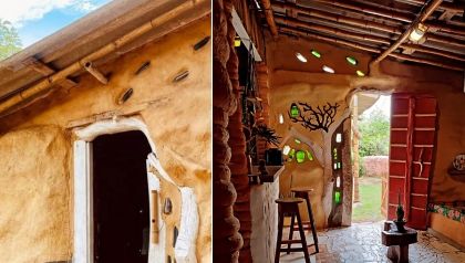 Com ajuda dos pais, bilogo usa bioconstruo para casas que so at 10C mais frescas: projeto de vida da famlia