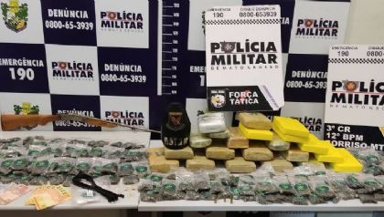 Foras de segurana prendem dois traficantes e apreendem R$ 450 mil em drogas