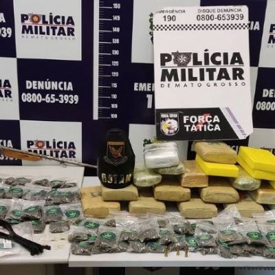 Foras de segurana prendem dois traficantes e apreendem R$ 450 mil em drogas