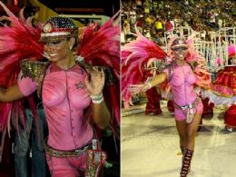 Carnaval 2010: Substituta de Nana Gouva desfila nua no Rio de Janeiro