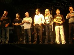 Da esquerda para direita, Flvio Daltro, Janete Riva, Jos Riva, Silval barbosa, Roseli Barbosa, Mario Zeferino e Chico Daltro
