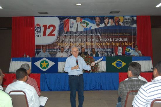 Manoel Dias veio a Cuiab participar da conveno estadual do PDT