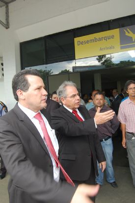 Silval Barbosa se pronunciou sobre denncias aps solenidade de entrega do MOP, no aeroporto em VG