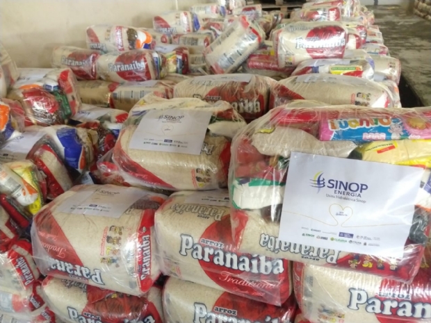 Hidreltrica Sinop distribuir 183 toneladas de alimentos para famlias vulnerveis durante a pandemia