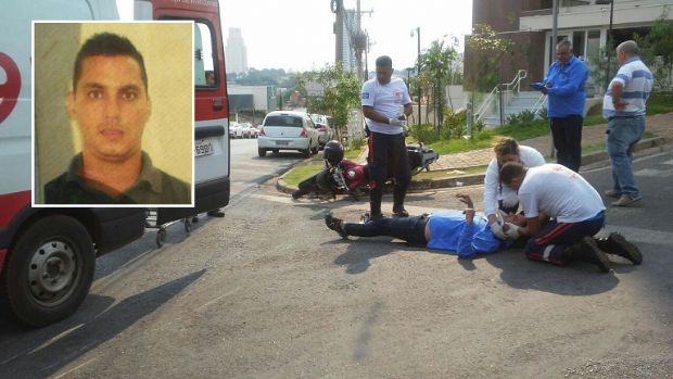 Motociclista fica ferido aps ser atropelado por Chevrolet Onix em Cuiab;  veja fotos 