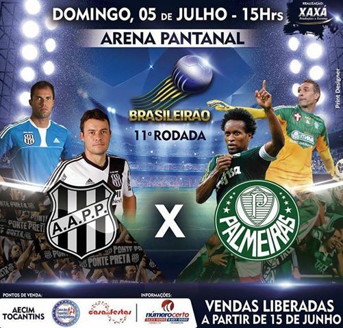 Ingressos para o jogo entre Ponte Preta e Palmeiras esto  venda e vo de R$ 40 a R$ 160