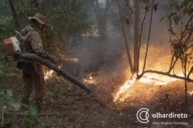 Descontrolado, incndio do Pantanal avana para Bolvia e prefeito afirma que s chuva apagar fogo