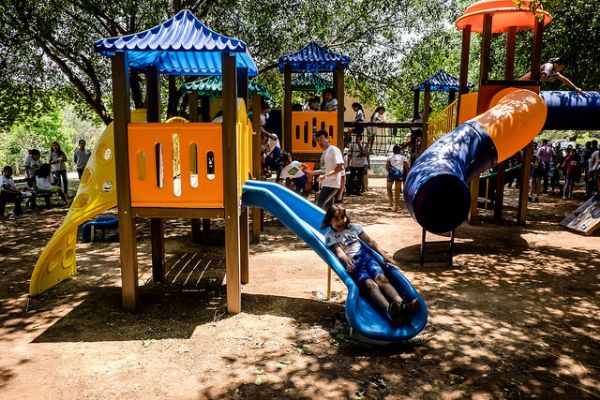 Multas de crimes ambientais so revertidas em playground no Parque Me Bonifcia