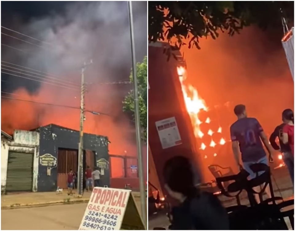 Incndio em distribuidora de gs destri veculos, mercadoria e estrutura de imveis vizinhos