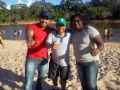 Mrio e Tizil na praia do Bosque com Ronaldo Couto