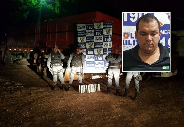 ​Homem  preso aps transportar 500 caixas de cigarro contrabandeado do Paraguai;  veja fotos 