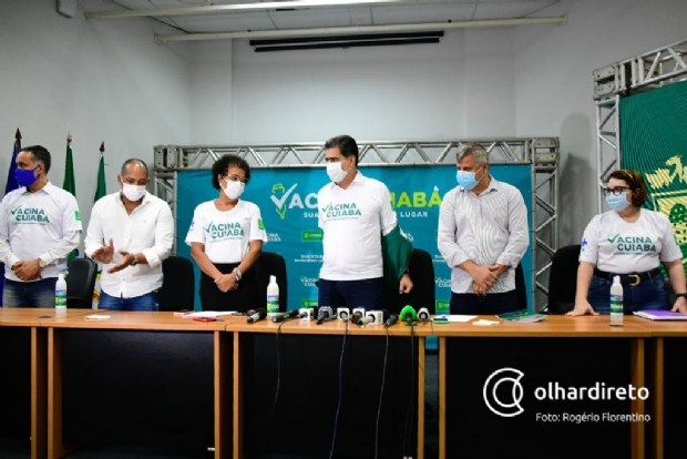Emanuel lana campanha Vacina Cuiab e diz que capital deve receber 30 mil doses em primeiro lote