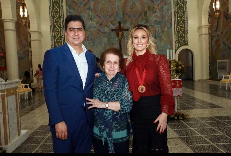 Emanuel, sua mãe Maria Helena e sua esposa Márcia Pinheiro