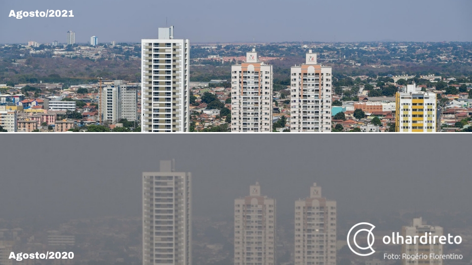 Mato Grosso tem 55% menos focos de calor do que agosto do ano passado e menos dias com cidades cobertas por fumaça; veja comparação
