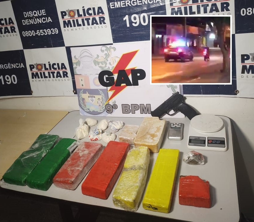Suspeito de trfico de drogas  preso aps ser atingido por viatura da Polcia Militar;  veja vdeo