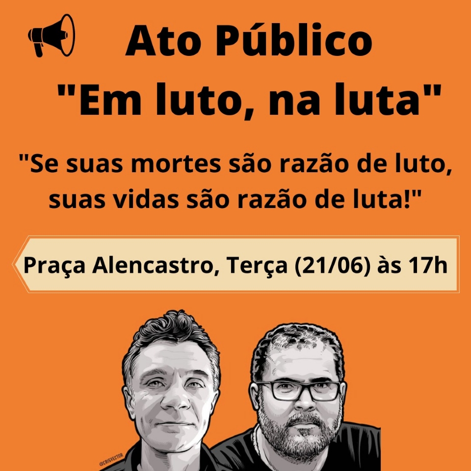 Organizaes convocam ato em Cuiab para cobrar justia por morte de Bruno Pereira e Dom Phillips