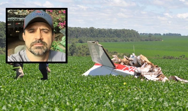 Gerente de fazenda em MT morre em queda de avio em lavoura no MS