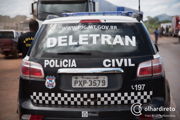 Motorista bbado atropela e mata pedestre com caminho em bairro de Cuiab