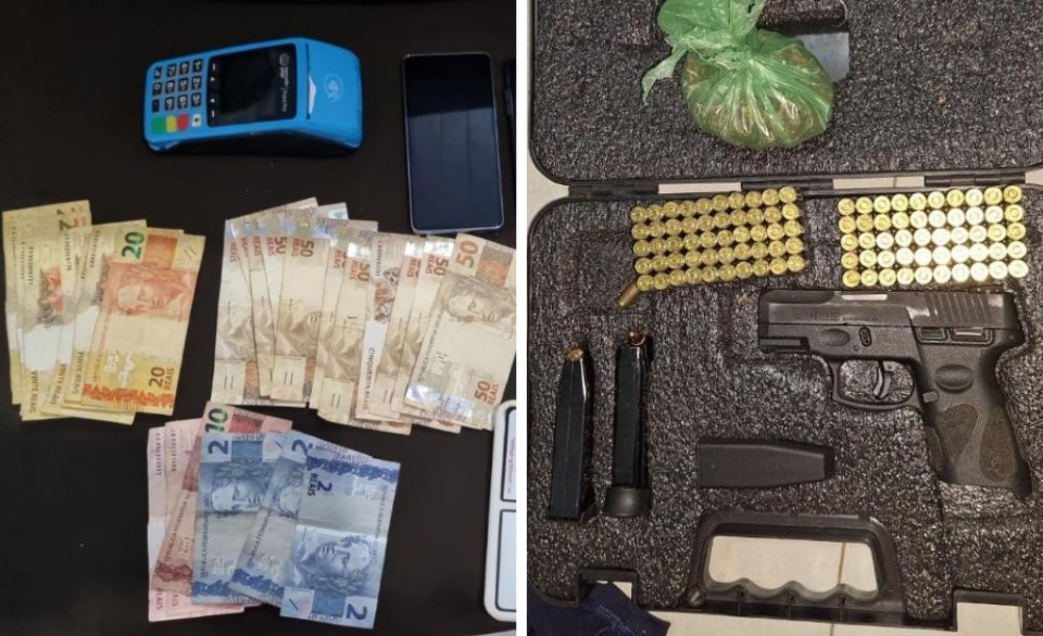 Polcia apreende arsenal de armas e mais de R$ 9 mil com investigados por trfico de drogas
