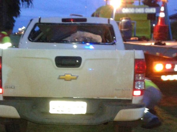 Homem  preso aps capotar caminhonete furtada durante perseguio policial