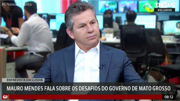  Globo News, Mauro afirma que durante campanha e transio no teve dimenso real da crise em MT