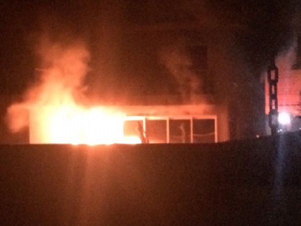 Incndio marca noite em condomnio de luxo em Cuiab