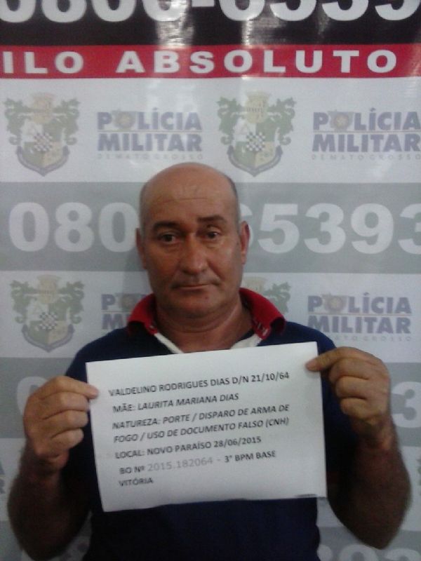 Aps disparo, homem de 51 anos   preso com arma Argentina e  documentos falsos