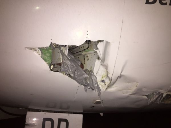 Aeronave teve danos na fuselagem