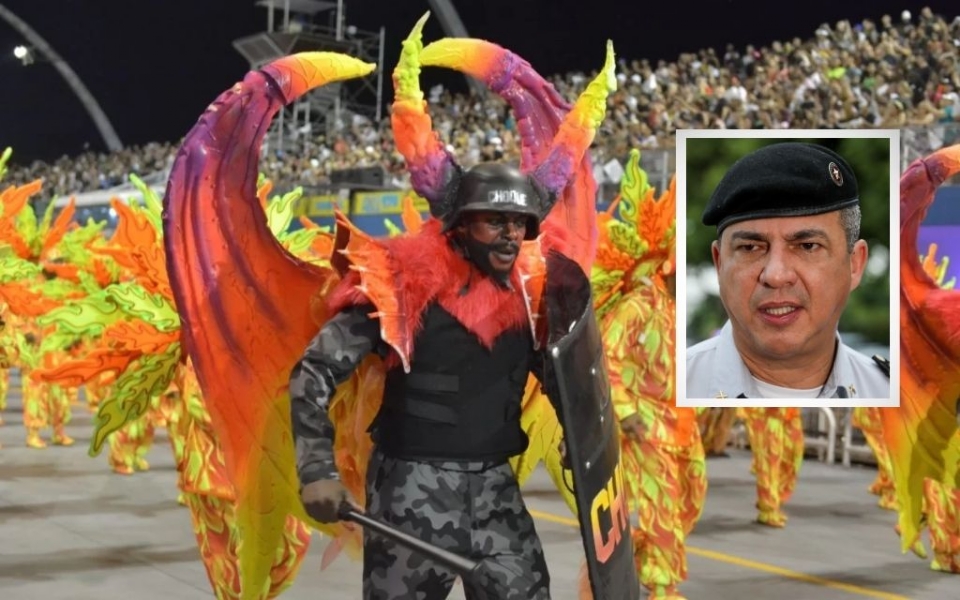 Comandante da PM de MT condena escola de samba que representou policiais como demnios: inverso dos valores