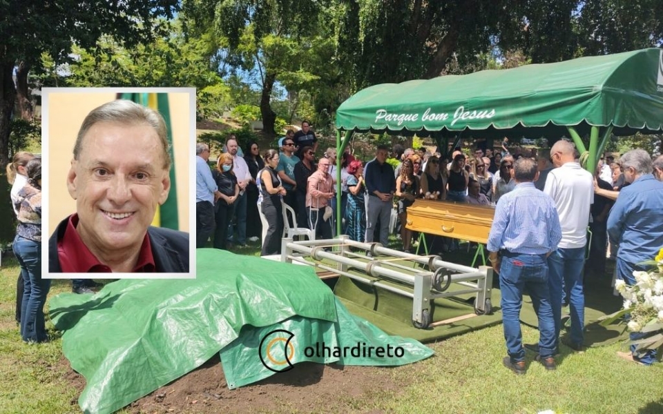 Corpo de Romoaldo Jnior  enterrado no cemitrio Parque Bom Jesus de Cuiab, na capital