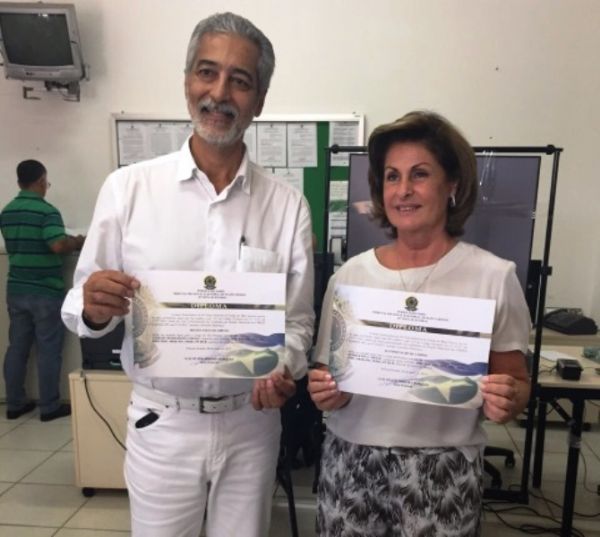 Lucimar Campos e seu vice Arilson Arruda recebem diploma de prefeito e vice de Vrzea Grande