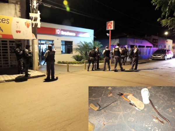 Bandidos trocam tiros com policiais militares durante tentativa de roubo a banco