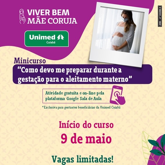 Minicurso gratuito da Unimed sobre aleitamento materno est com inscries abertas