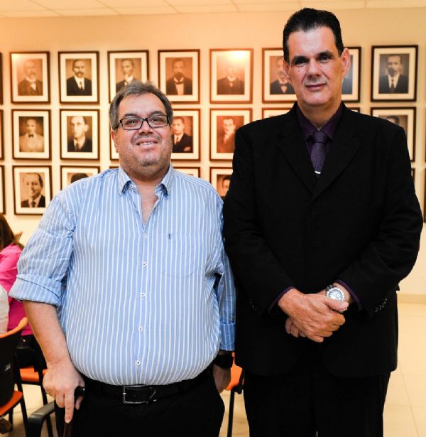 Paulo Leite com seu melhor amigo, jornalista Marcos Lemos, secretrio de Comunicao de Mato Grosso