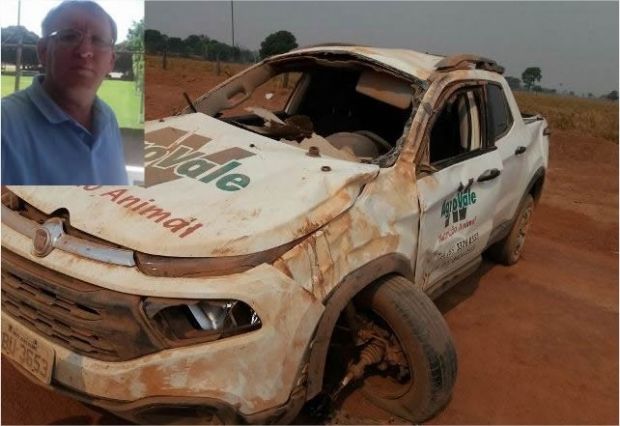 Homem de 44 anos morre aps capotar Fiat Toro diversas vezes em estrada rural