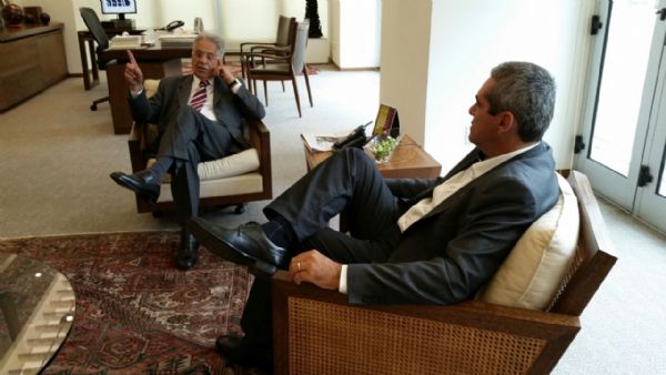Rui Prado visitou Fernando Henrique, no Instituto que leve seu nome,  em So Paulo: debate da crise econmica