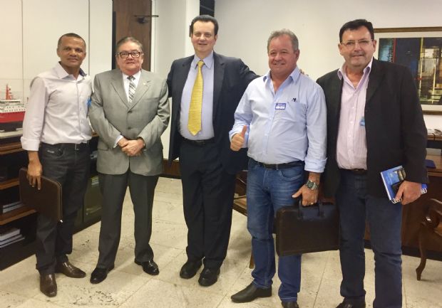 Gilberto Kassab e Jos Augusto Tampinha Curvo com prefeitos de Araputanga, Porto Alegre do Norte e Novo Santo Antnio