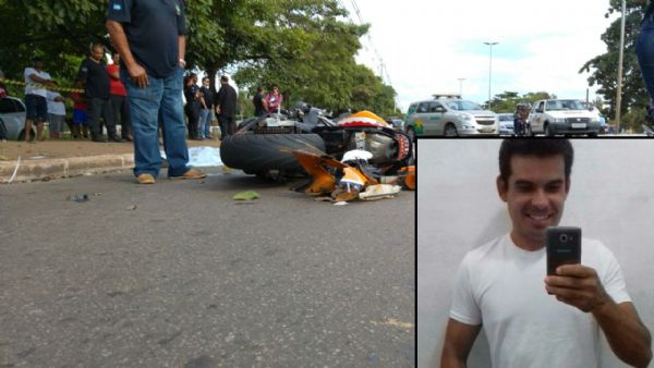Agente penitencirio morre em acidente de moto em Cuiab;  fotos 