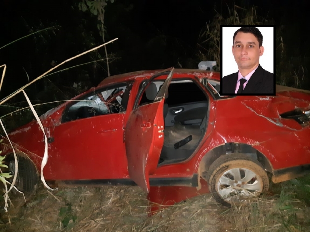 Vice-presidente de Cmara Municipal morre aps capotamento de carro com esposa e filhos
