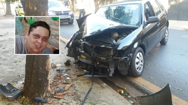 Filho de ex-vereador morre na capital aps bater carro em rvore;  fotos 