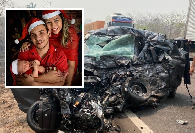 Beb de dez meses est entre os mortos em acidente entre carro e carreta; vtimas identificadas